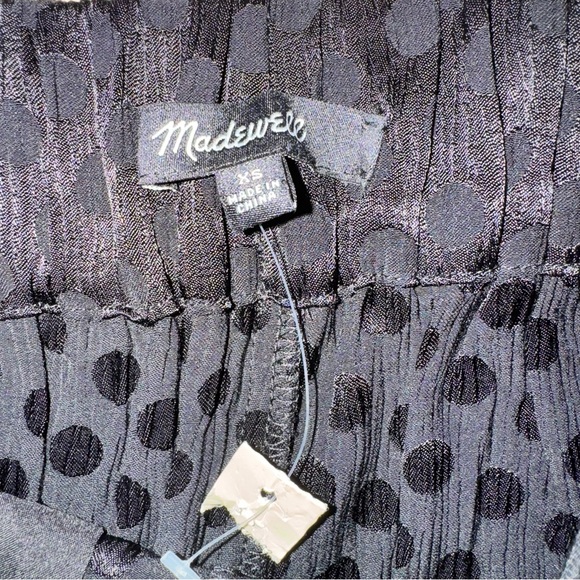 Madewell Wide Leg Drapey Jacquard Huston Pull On Crop Pants Size XS NWT - Picture 10 of 11